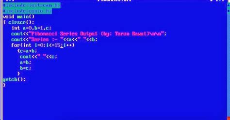Fibonacci Series C Program に対する画像結果