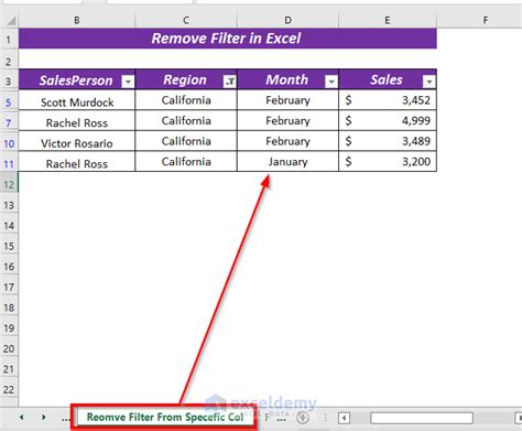 Image result for How to Remove Filter in Excel