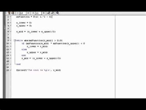 Image result for Bisection MATLAB