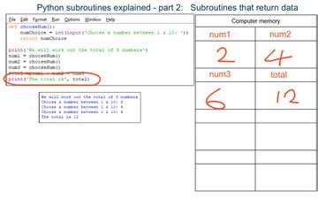 Image result for Python Subroutine