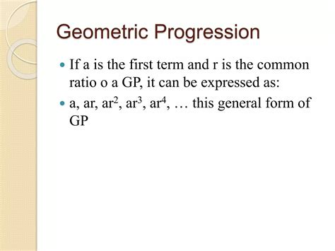 Geometric progressions | PPTX
