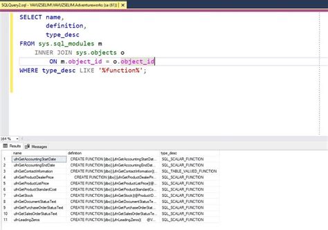 Toradh íomhá ar Functions in SQL Server
