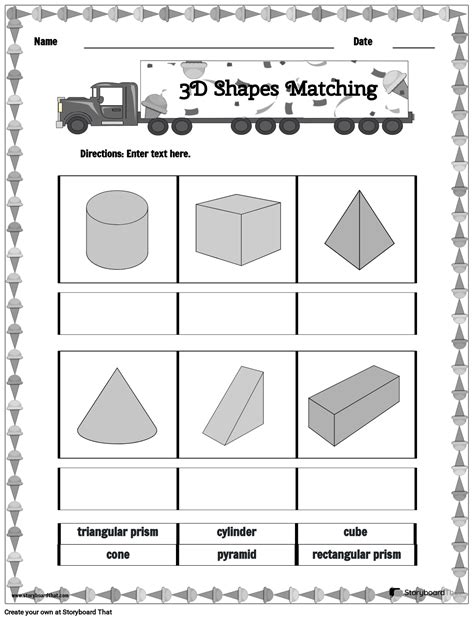 Image result for Math 3D Shapes Worksheet