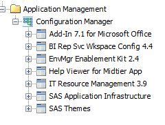 SAS Management Console に対する画像結果