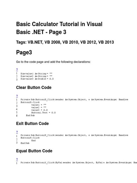 Image result for Visual Basic Calculator