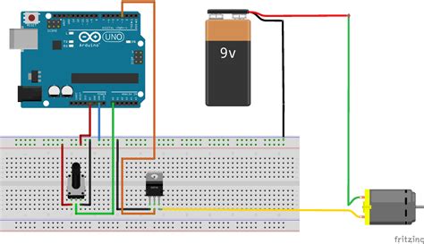 Toradh íomhá ar DC Motor Arduino Example