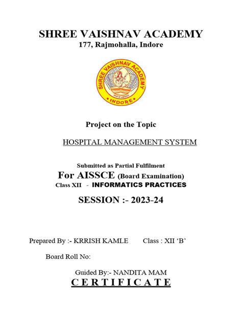 IP Project Class 12 First Page に対する画像結果