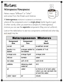 Image result for Grade 6 Science Assignment Example of Mixture