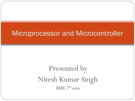 Afbeeldingsresultaten voor Microprocessor and Microcontroller PPT