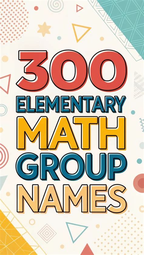 Image result for Math Group Names Theme