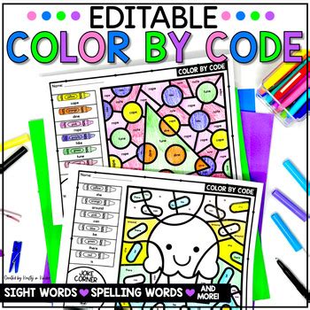 Image result for Editable Color by Sight Word