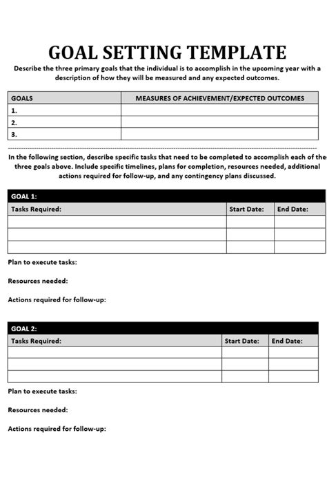 Image result for Employee Goal Setting Worksheet