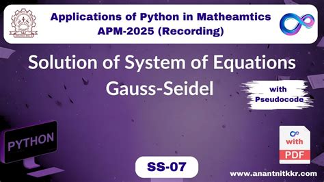Image result for Gauss-Seidel Method Python