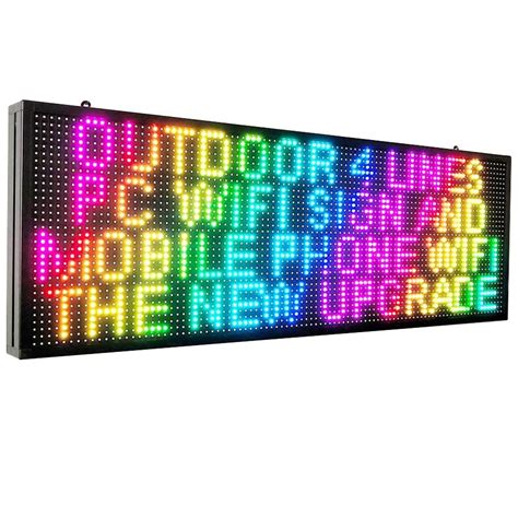 CX P10 LED Sign with WiFi - Outdoor Full Color Programmable LED Signs ...
