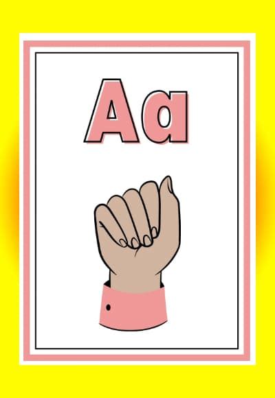 Letter A with Hand Sign Language に対する画像結果
