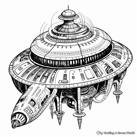 Image result for Alien Ship Coloring Page