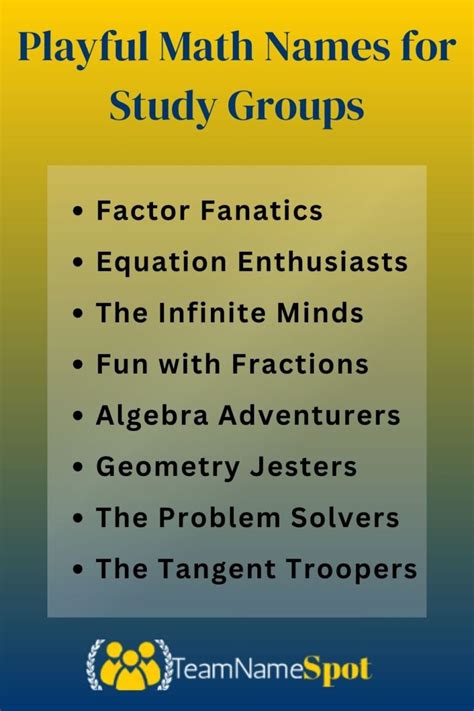 Image result for Creative Names for Maths Classes
