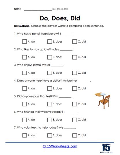 Image result for Do Does/Did Exercise