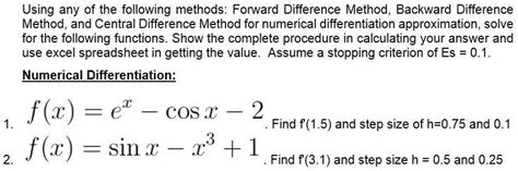 Afbeeldingsresultaten voor Formula of Numerical Differentiation Using Forward Difference Method