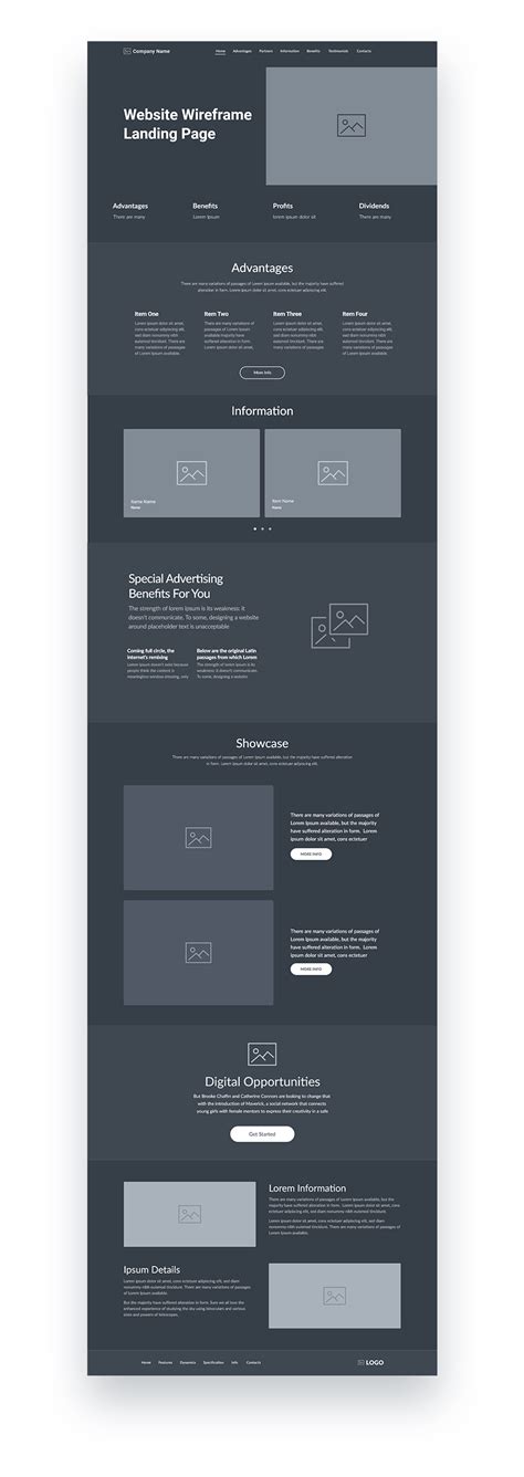 Image result for Simple Landing Page Design Barebones Lo-Fi Wireframe