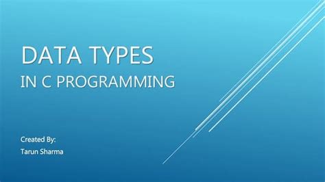 Data Types in C Programming PPT に対する画像結果