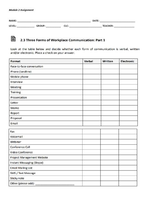 Image result for Module 2 Assignment Printable