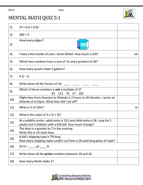 Image result for Fun Math Worksheets Grade 5