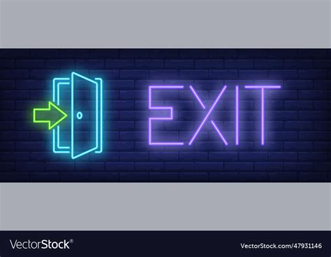 Image result for Neon Exit Sign