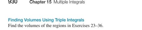 Image result for Finding Volume Using Triple Integrals