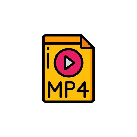 Mp4 file icon illustration 54727406 Vector Art at Vecteezy