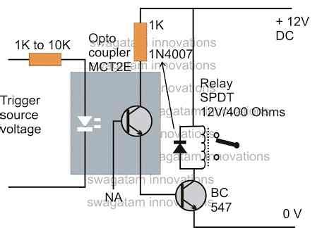 Image result for Optocoupler Relay Driver Circuit