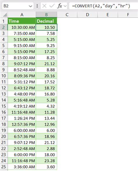 Convert Time to Decimal Format に対する画像結果