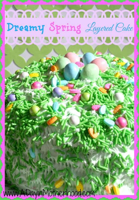 Image result for Simple 2 Layers Cake Spring Flower