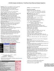 Image result for Computer Architecture Cheat Sheet
