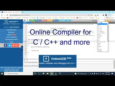 Image result for C Compiler Onlin