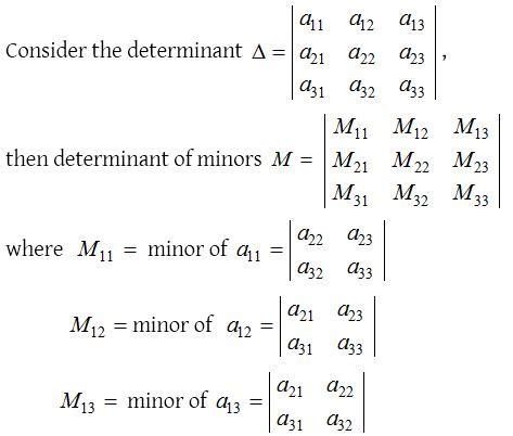 Determinant of a Matrix - CBSE Library