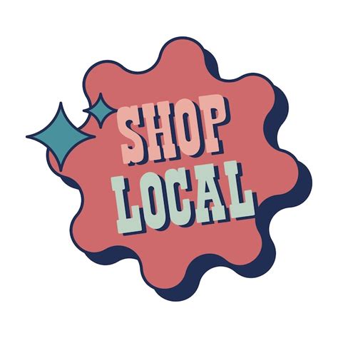 Premium Vector | Shop local label banner design