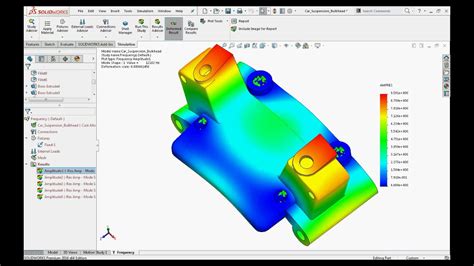 SolidWorks Simulation Natural Frequency に対する画像結果