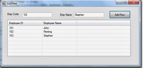 Image result for List View Windows Forms