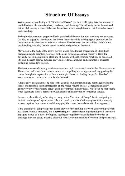 Image result for Structure Essay-Writing