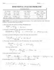 Image result for Dimensional Analysis Worksheet Answer Key