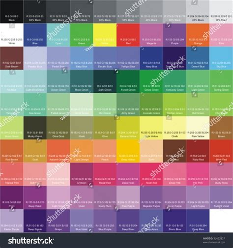 Rgb Color Palette Signatures Colors Stock Vector 32663827 - Shutterstock