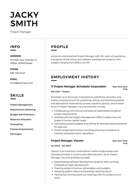 Image result for Program Manager Resume Sample Doc