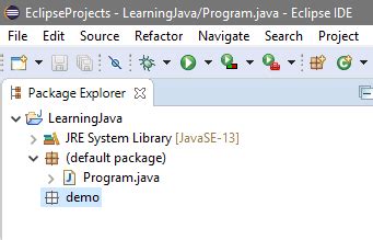 Image result for Package Explorer Java