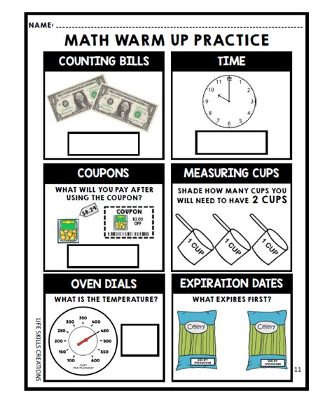 Image result for Math Warm Up Worksheets