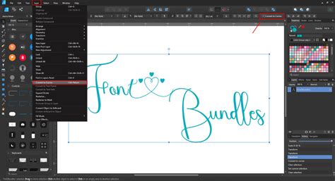 Image result for Affinity Designer Text On a Curve