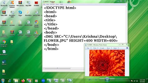 Toradh íomhá ar Open a Image in PC Using HTML