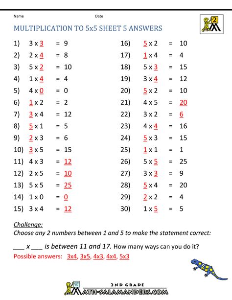 Image result for Math Sheets 5th Grade Multiplication