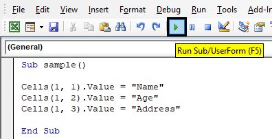 Image result for Run VBA Code in Excel