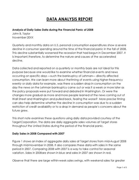 Image result for Data Analysis Report Example